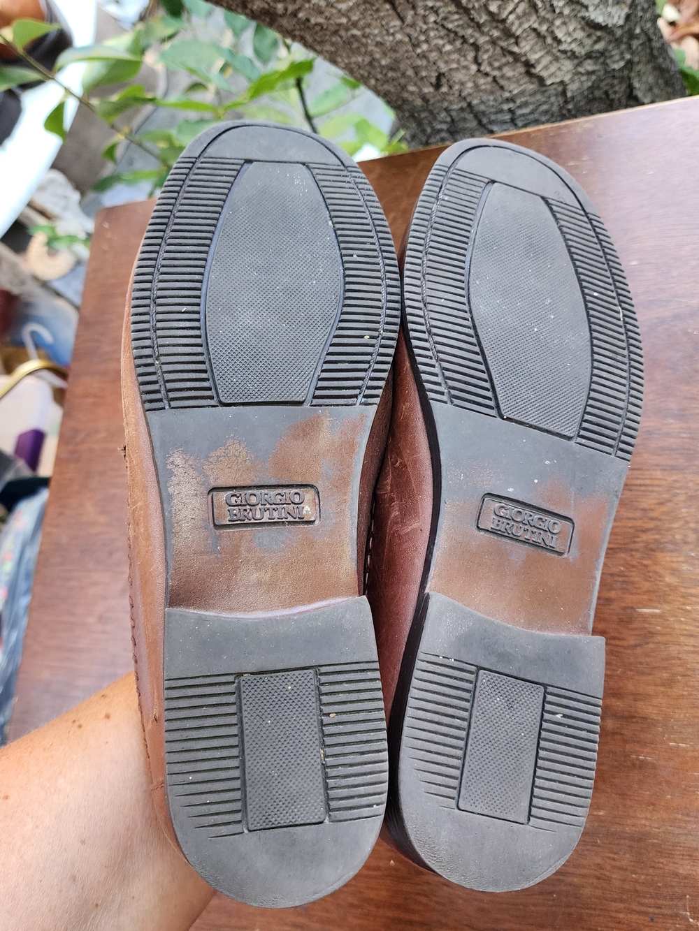 Giorgio Brutini Vintage Woven Leather Tassel Kiltie Loafers Dress Shoes Brown9.5 - Picture 11 of 11